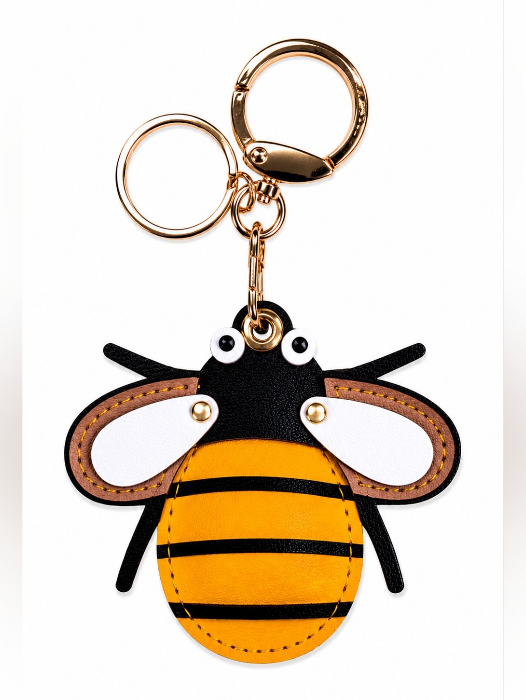 Leather Bee Airtag Keychain Or Bag Charm
